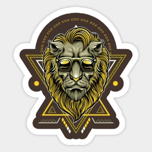 The Lion Abides Sticker